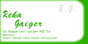 reka gaiger business card